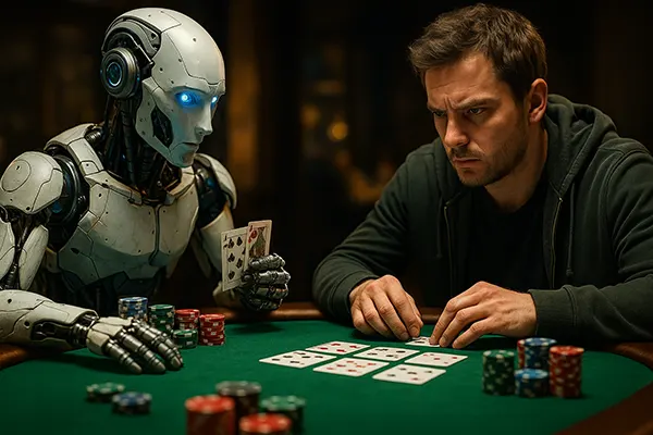 Duel poker humain robot